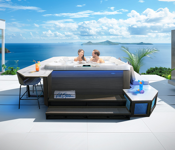 Calspas hot tub being used in a family setting - Haverhill